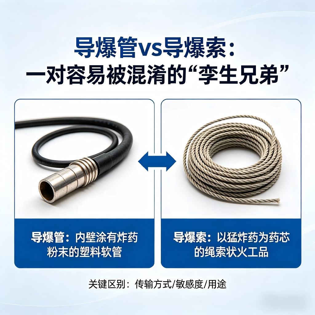 导爆管 vs 导爆索：一对容易被混淆的“孪生兄弟